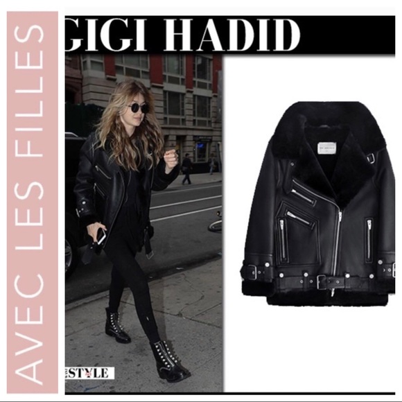 NEW AVEC LES FILLES Leather Oversized JACKET Coat
